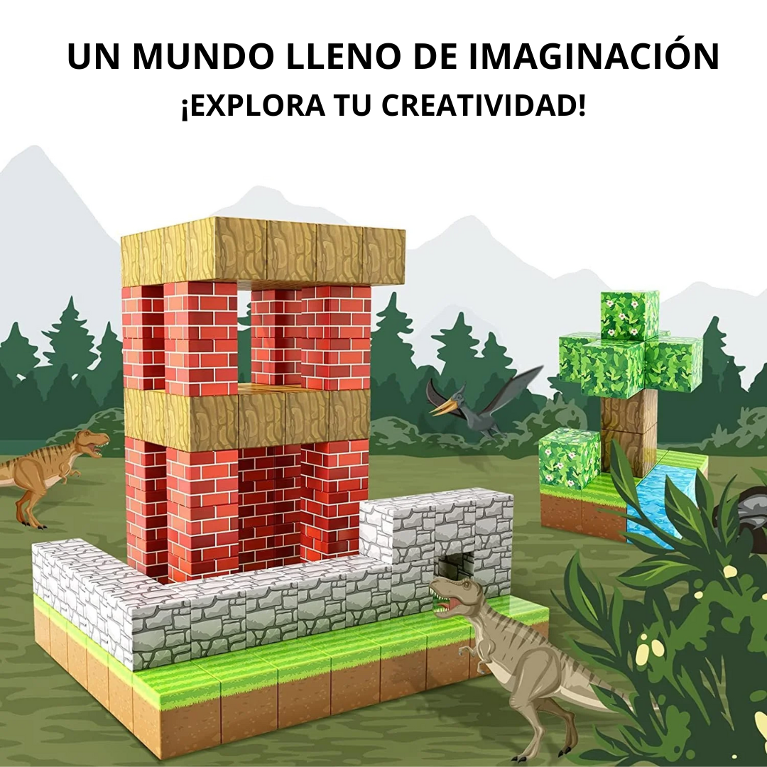 Bloques Magnéticos de Construcción de Minecraft - 48 / 64 / 75 Bloques