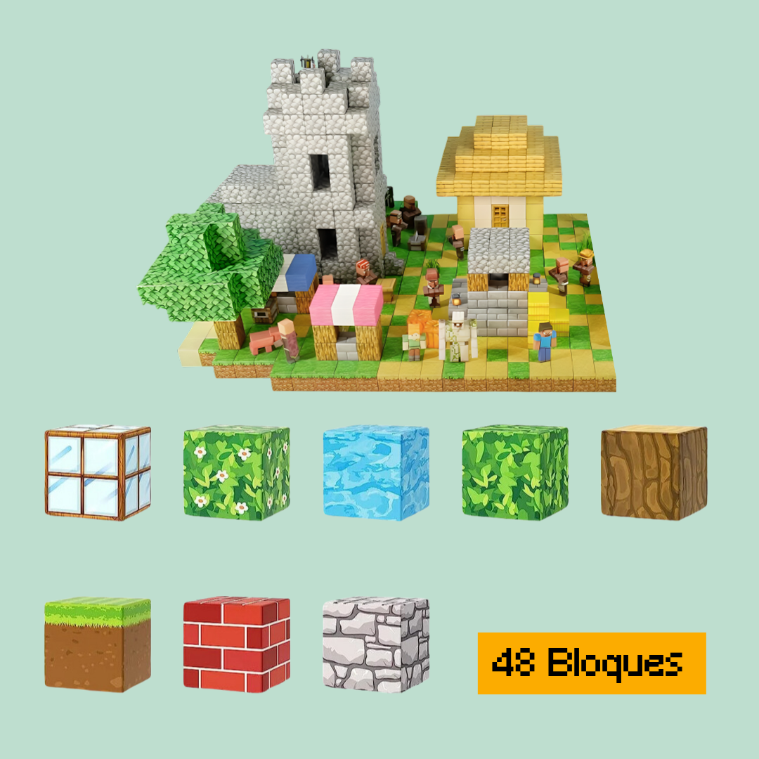 Bloques Magnéticos de Construcción de Minecraft - 48 / 64 / 75 Bloques