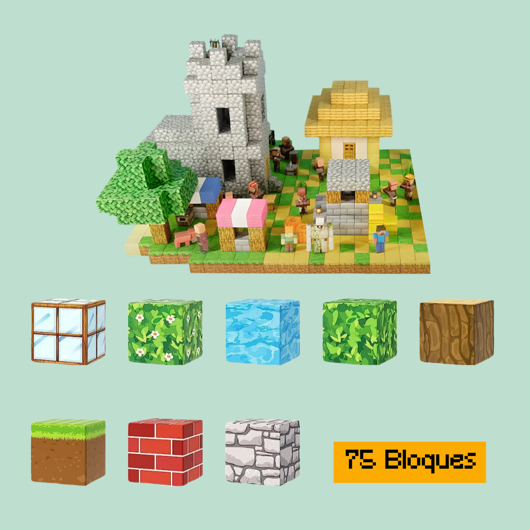 Bloques Magnéticos de Construcción de Minecraft - 48 / 64 / 75 Bloques