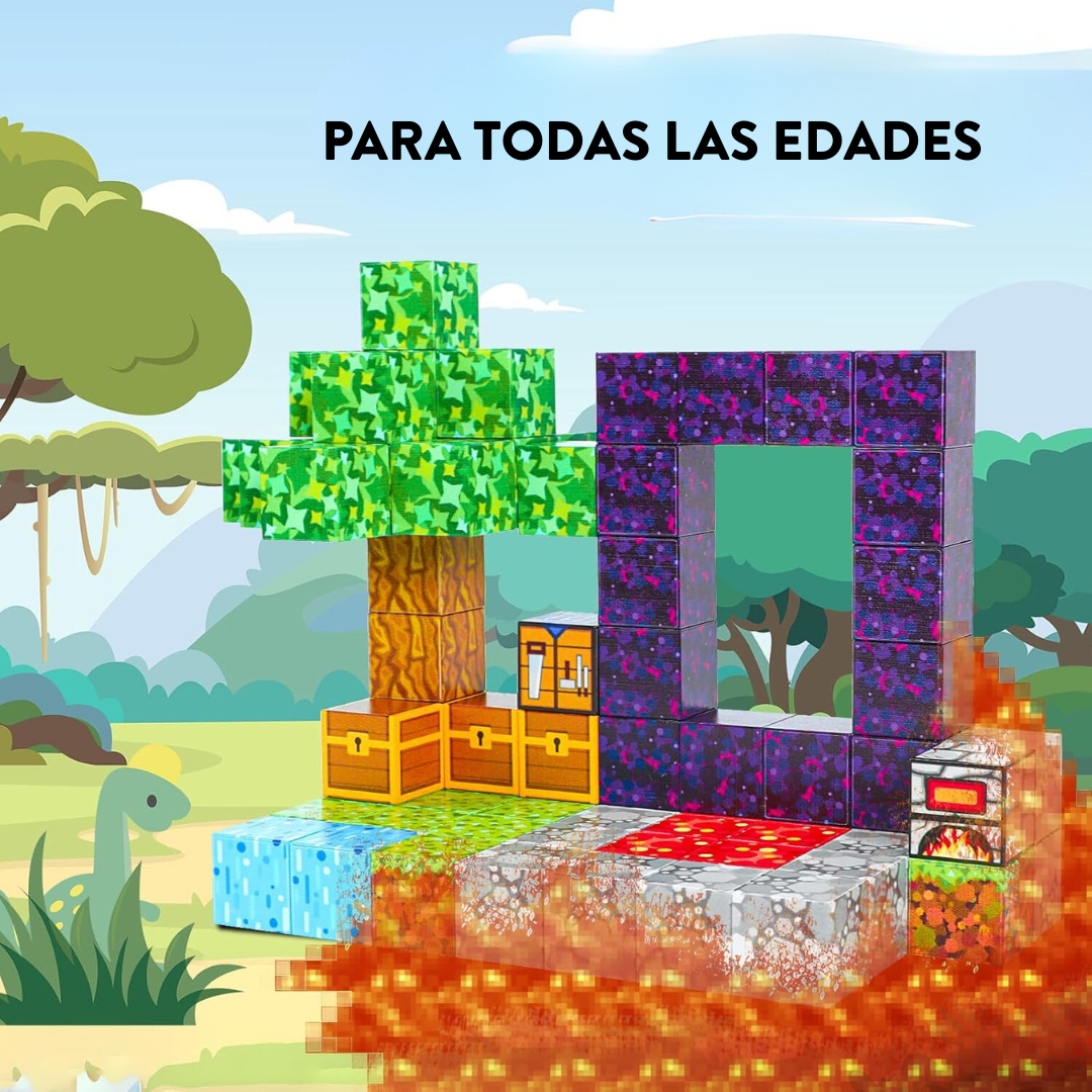 Portal del Nether Minecraft - 32 / 48 / 77 Piezas (+5 Figuras)